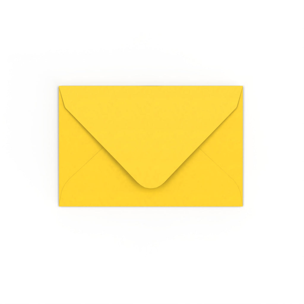 Mid Yellow Gummed V-Flap Envelope (65 x 94mm)
