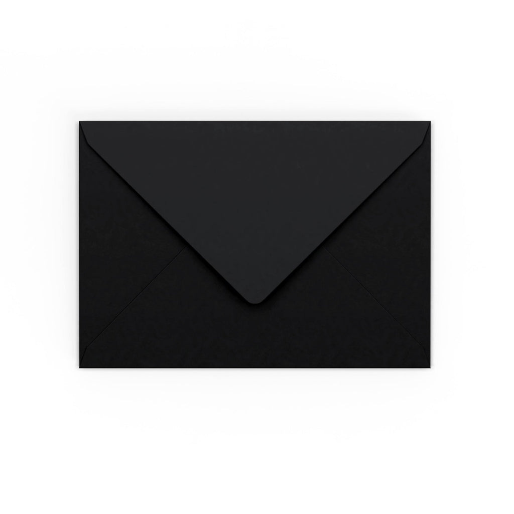 C6 Black Gummed V-Flap Envelope (114 X 162 mm)