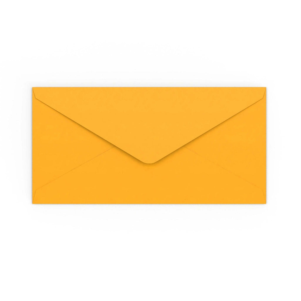 DL Dark Yellow Gummed V-Flap Envelope (110 x 220mm)