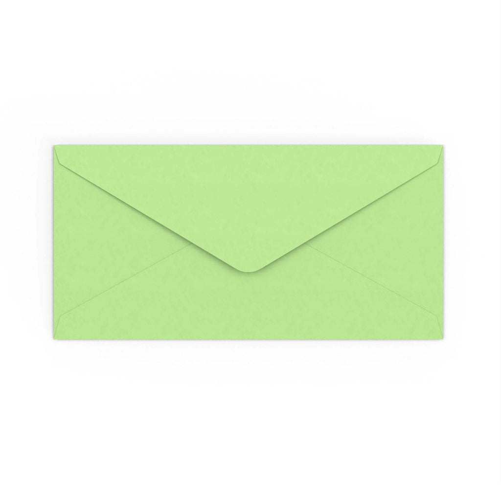 DL Pale Green Gummed V-Flap Envelope (110 x 220mm)