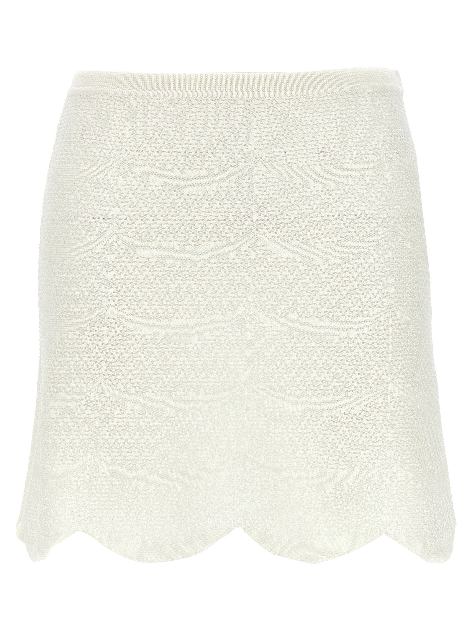 Tom Ford Crocheted Cotton-Silk Skirt — White