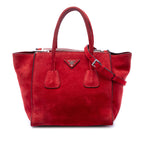 Small Scamosciato Twin Pocket Satchel