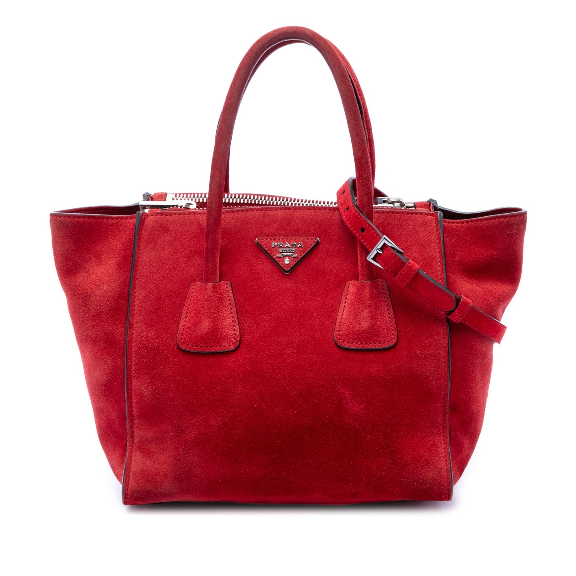 Small Scamosciato Twin Pocket Satchel
