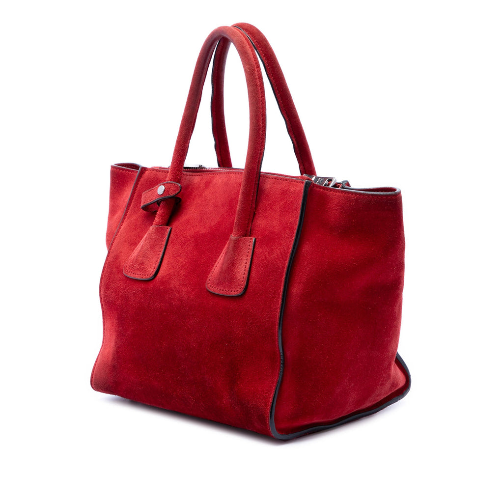 Small Scamosciato Twin Pocket Satchel