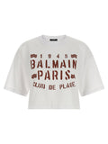 Balmain Logo-Print Cotton T-shirt — White