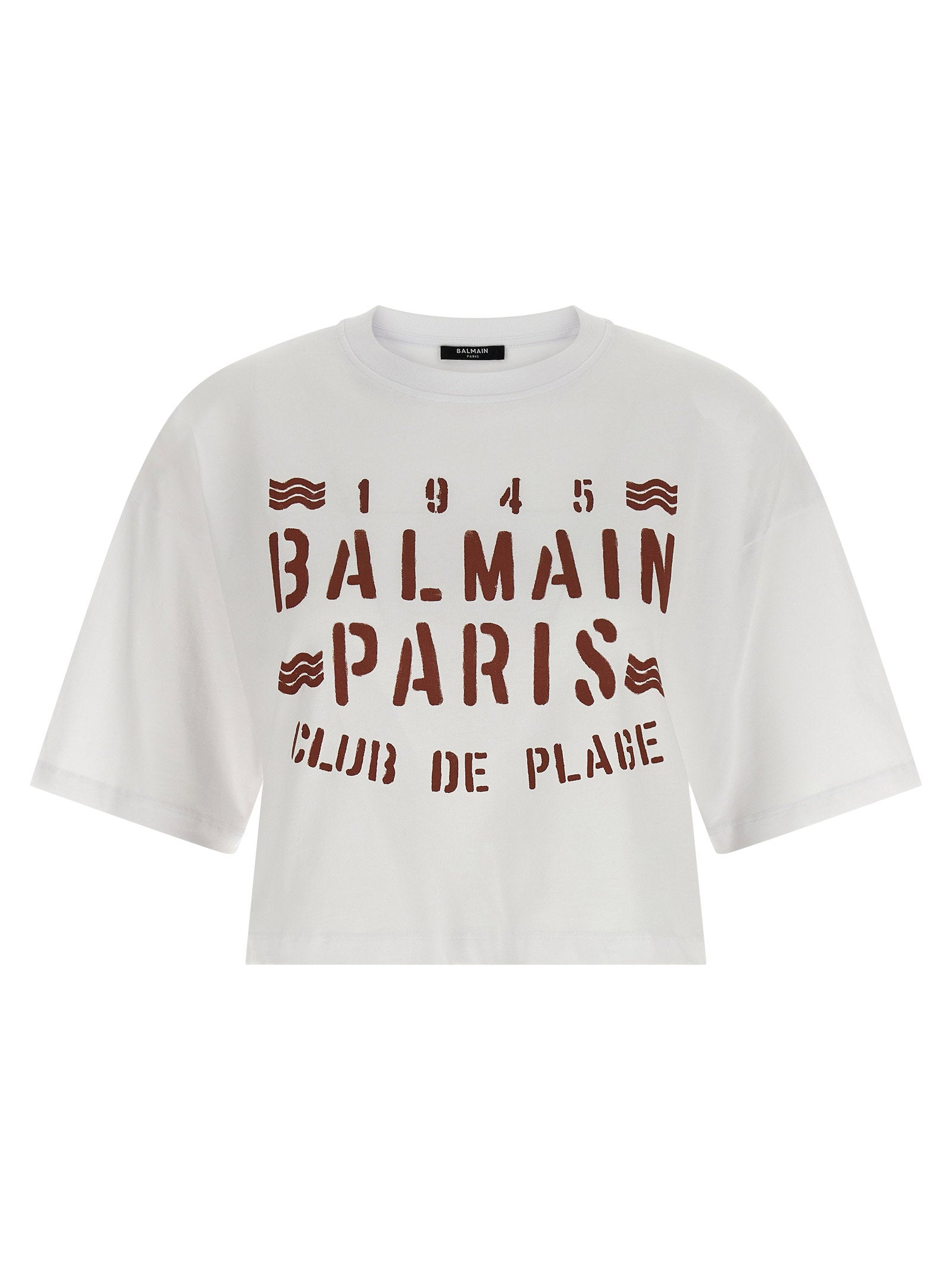Balmain Logo-Print Cotton T-shirt — White