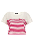 Balmain Striped Marinière T-Shirt — Red