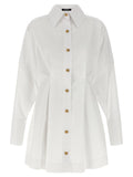 Balmain Cotton Poplin Chemisier Dress — White