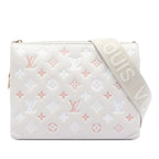 Tricolor Monogram Embossed Lambskin Coussin PM
