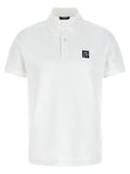 Balmain Logo-Embroidered Cotton Piqué Polo Shirt — white
