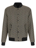 Balmain Monogram Reversible Bomber Jacket — Black