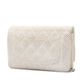 CC Quilted Perforated Lambskin Wallet On Chain