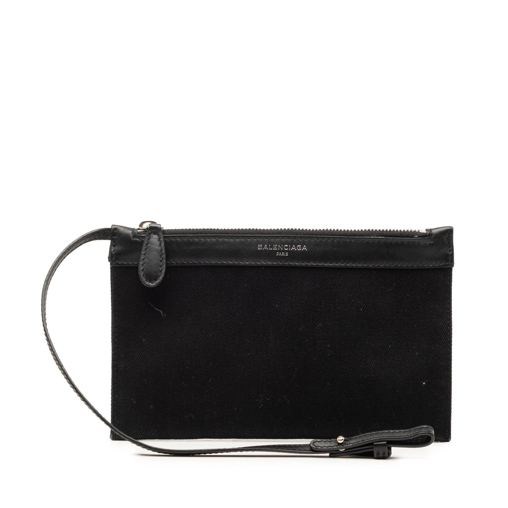 Canvas Navy Cabas Pouch