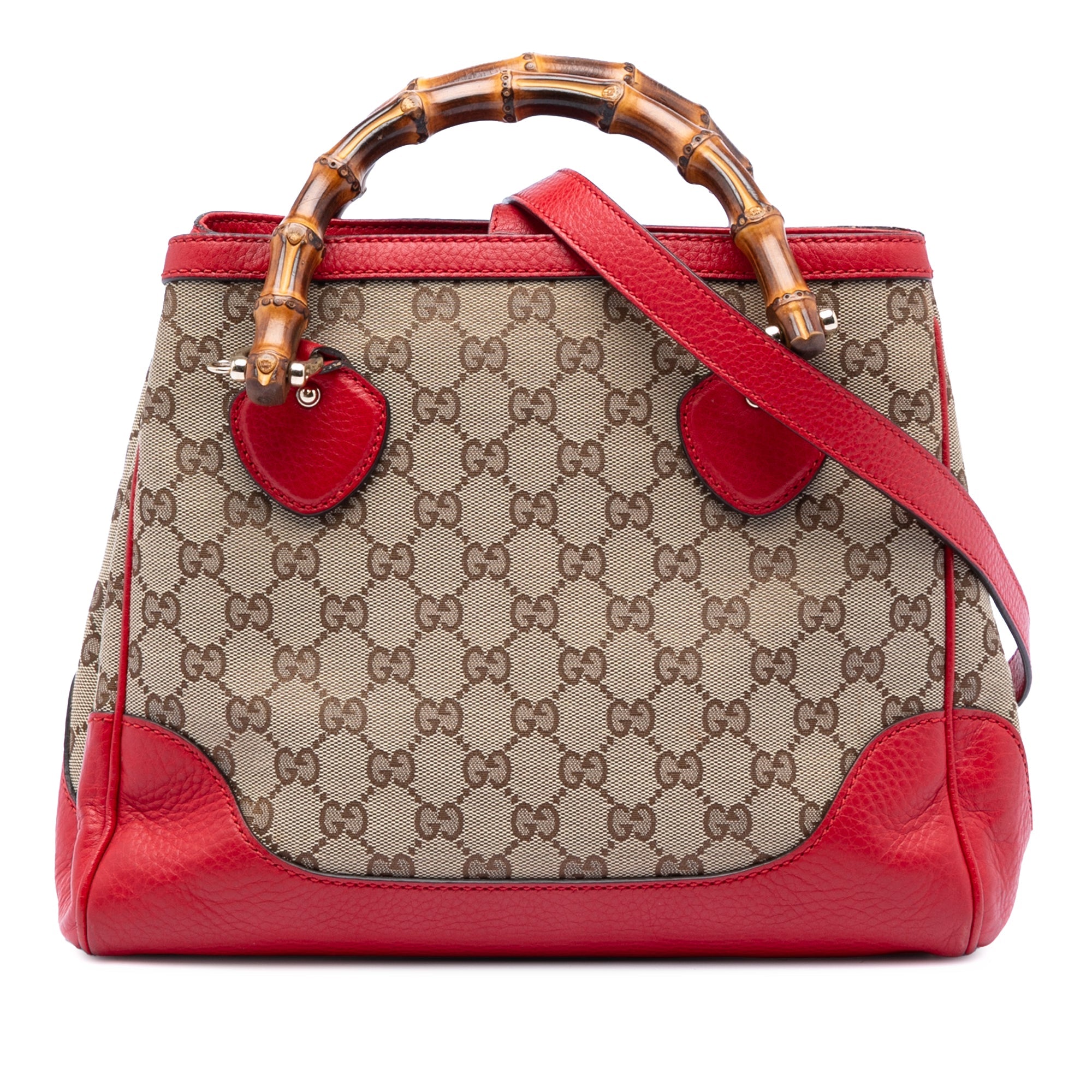 Small GG Canvas Diana Bamboo Top Handle Tote