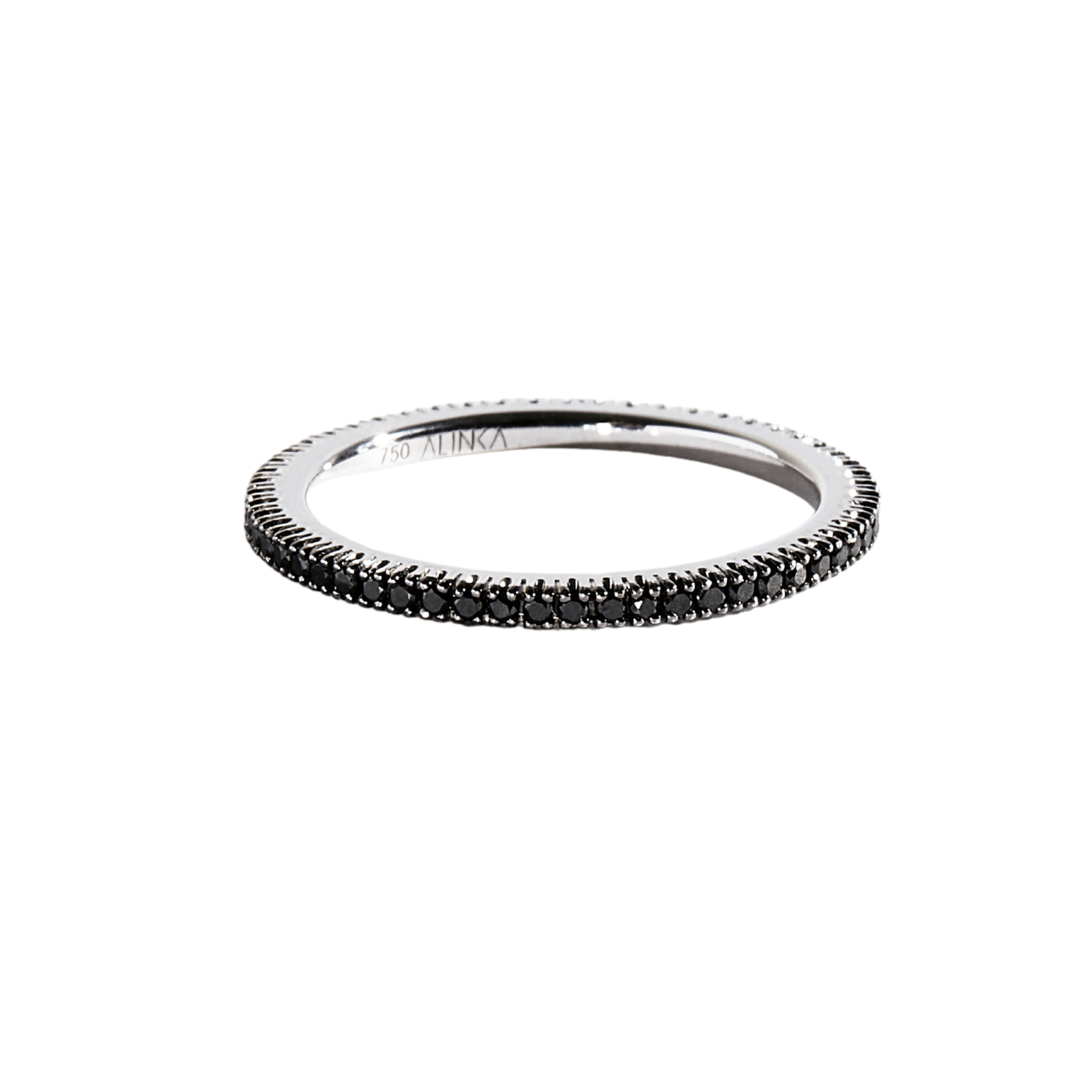 ETERNITY Full Surround Black Diamond Ring By ALINKA Fine Jewellery