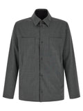 Herno Reversible Technical Wool Overshirt — Gray