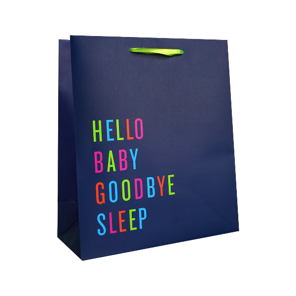 "Hello Baby Goodbye Sleep" Medium Gift Bag By Prank-O (As Seen on Shark Tank)
