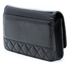 CC Quilted Shiny Aged Calfskin Wallet On Chain