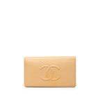 CC Caviar Bifold Long Wallet