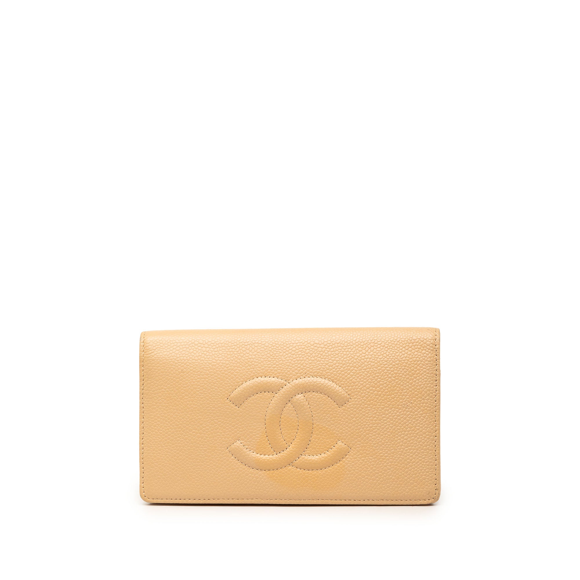 CC Caviar Bifold Long Wallet