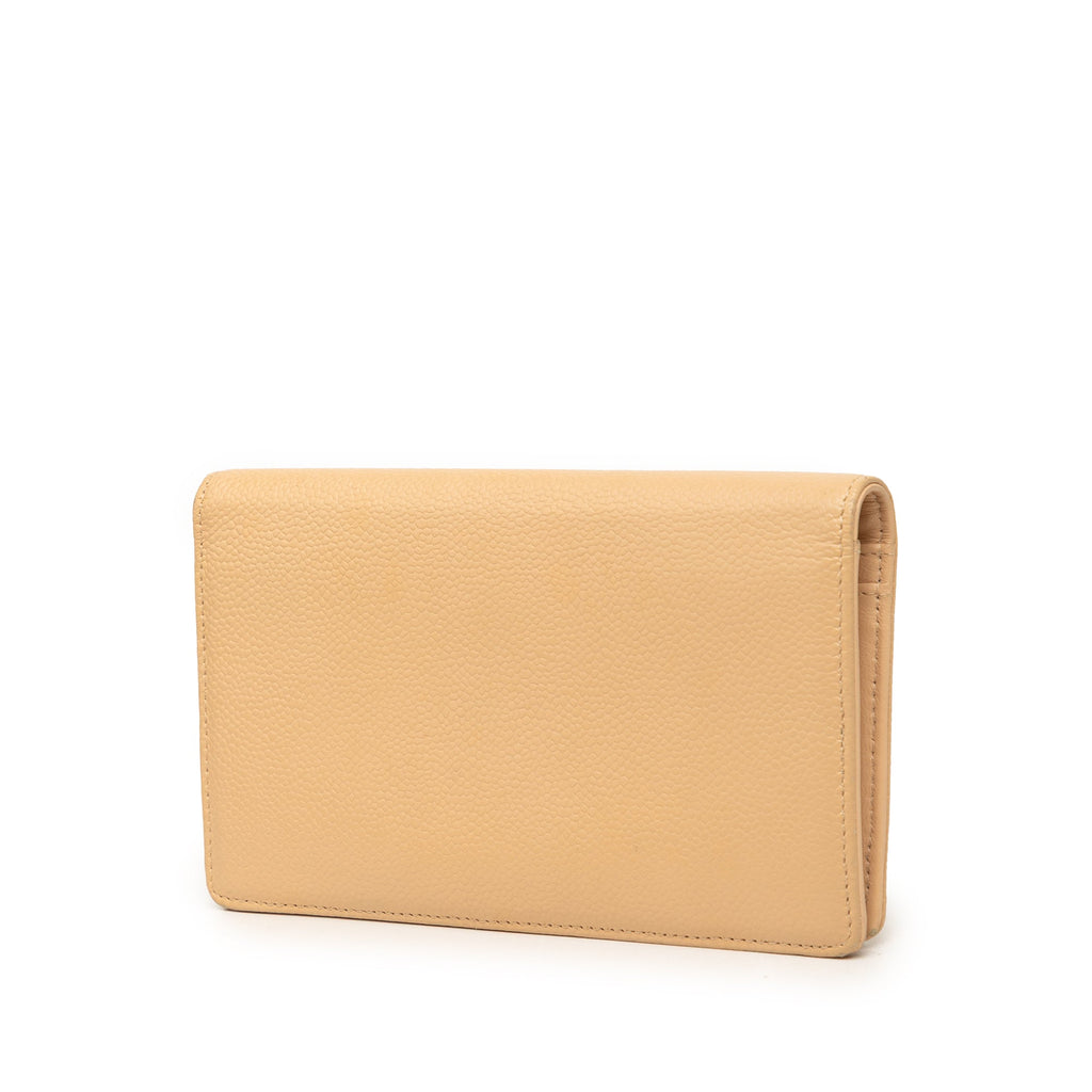 CC Caviar Bifold Long Wallet