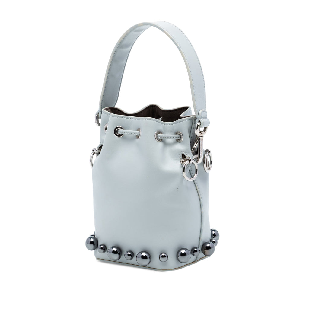 Mini Leather Pearl Mon Tresor Bucket Bag