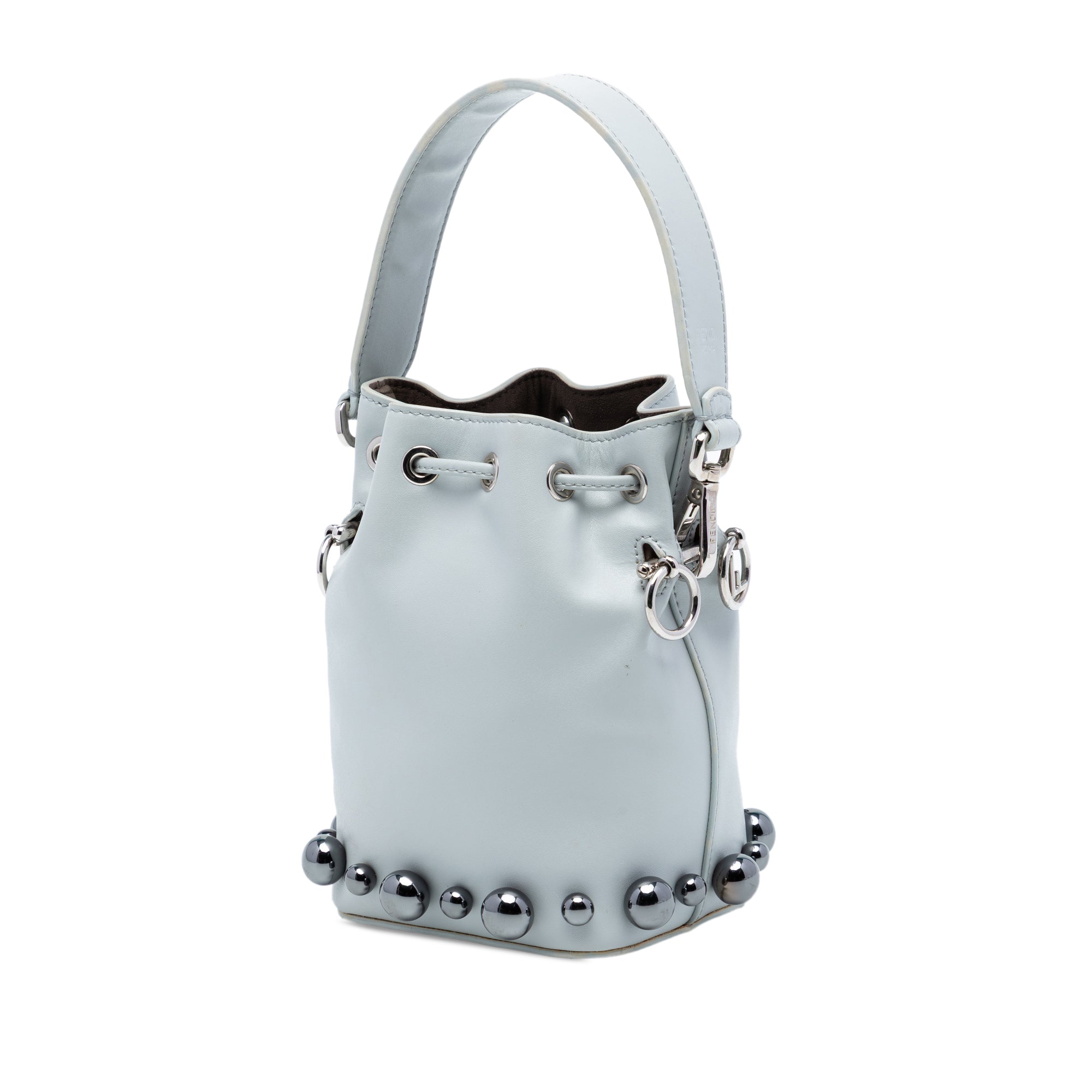 Mini Leather Pearl Mon Tresor Bucket Bag