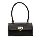 Leather Gancini Trifolio Swing Top Handle Bag