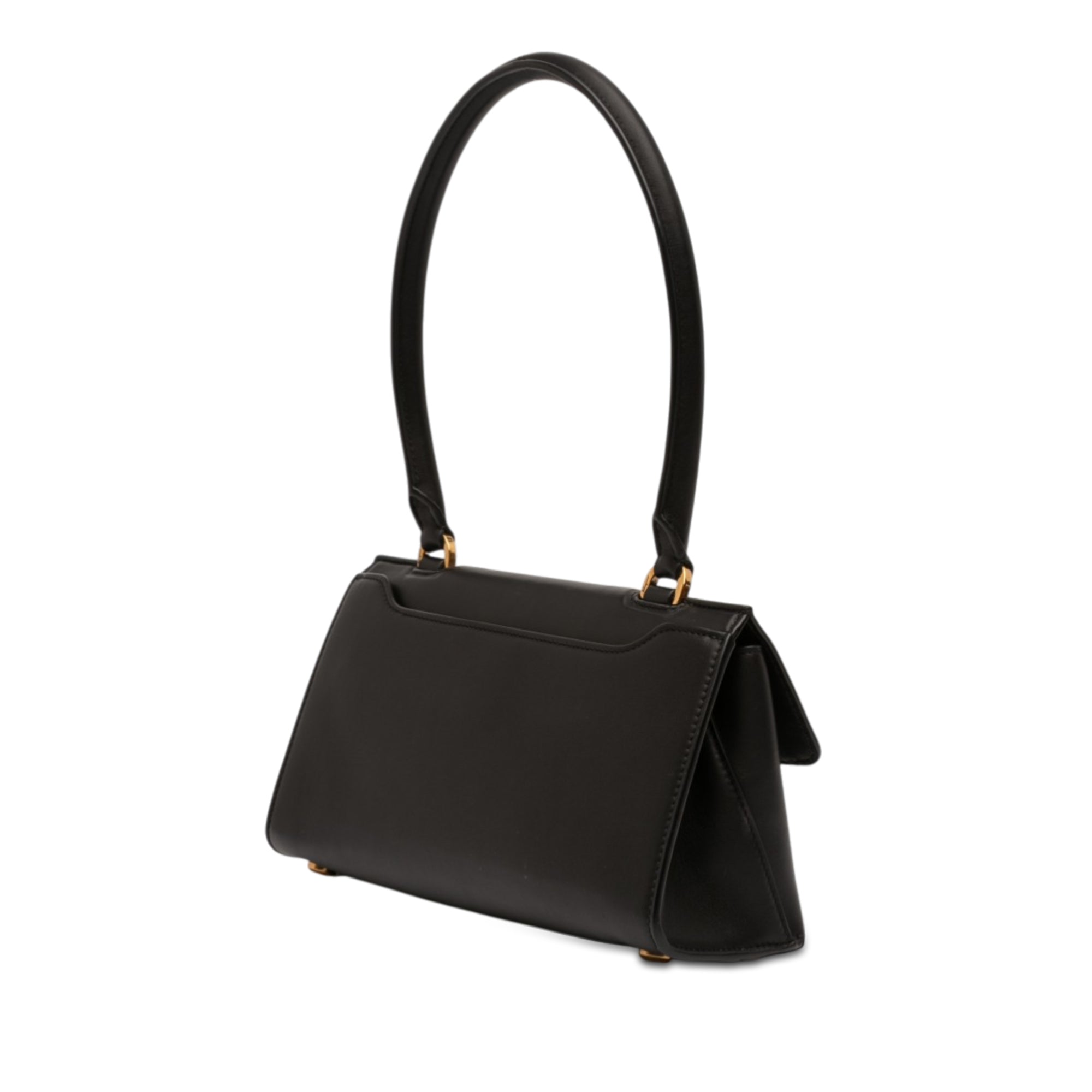 Leather Gancini Trifolio Swing Top Handle Bag