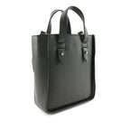 Mini Grained Calfskin Saddle Tote