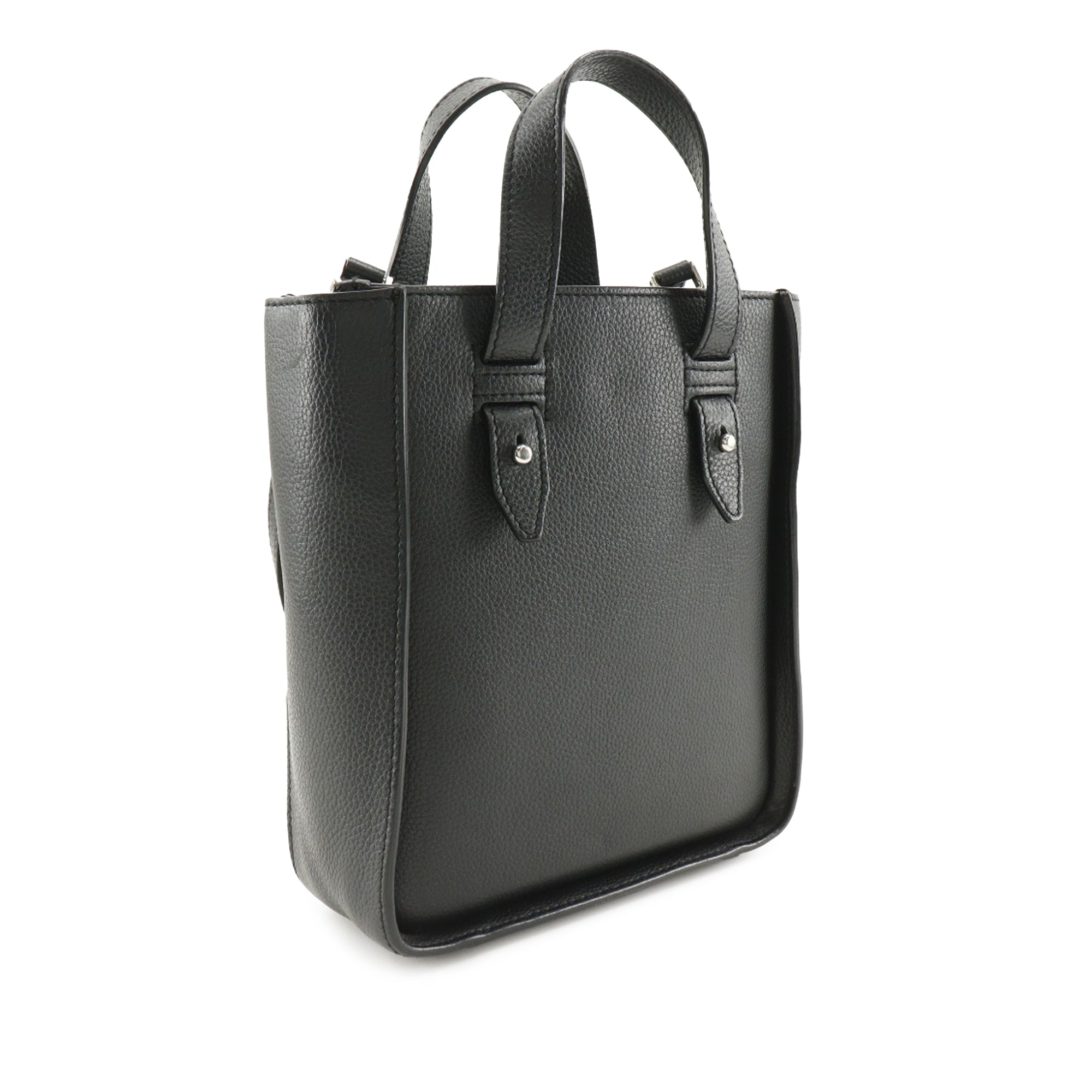 Mini Grained Calfskin Saddle Tote