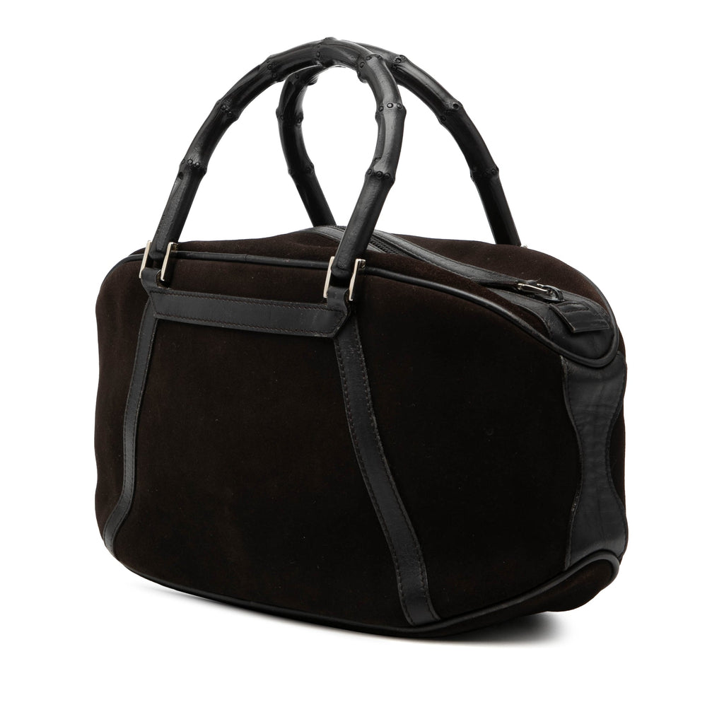 Suede Bamboo Handbag