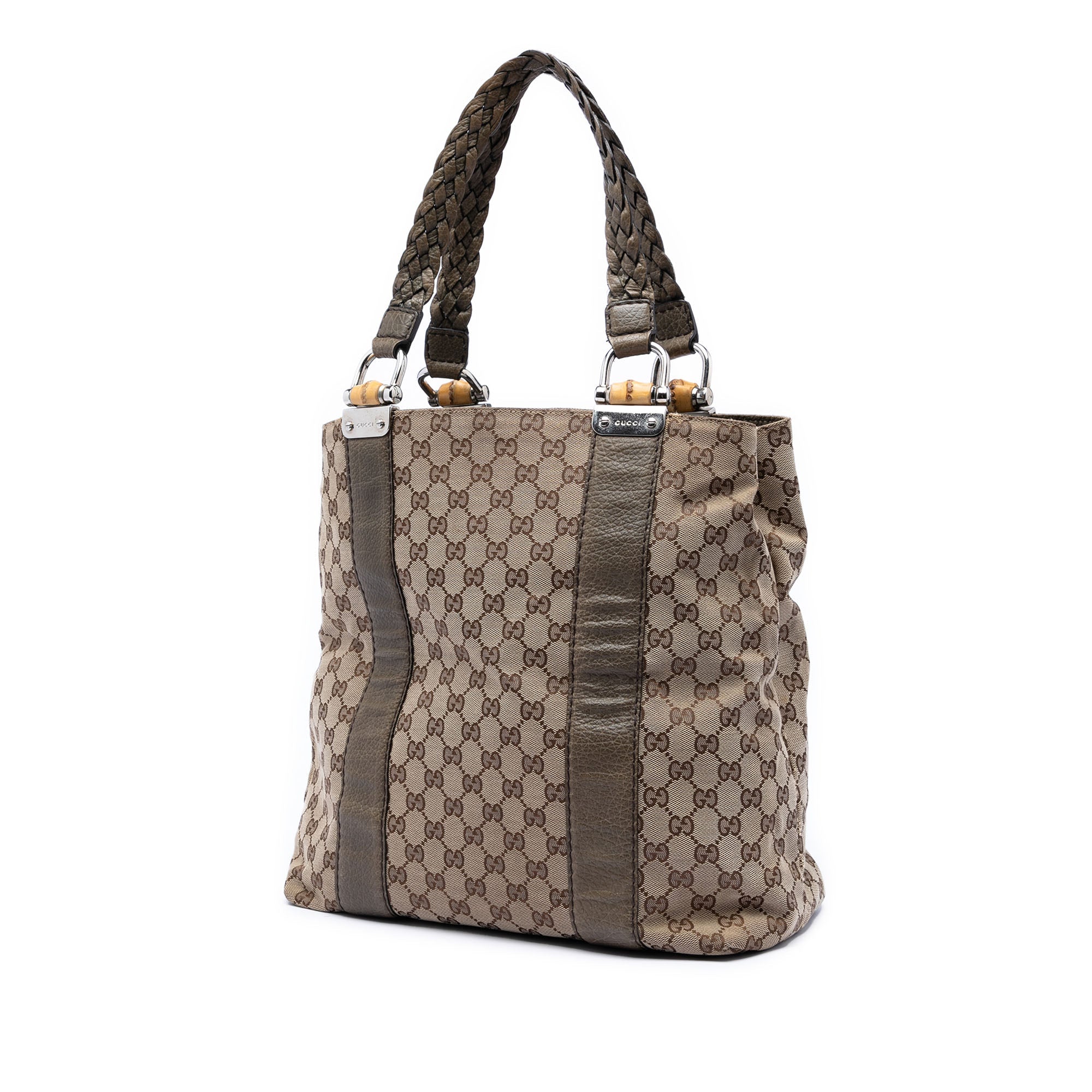 Large GG Canvas Bamboo Libeccio Tote