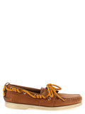 Golden Goose Leather Boat Shoe with Rope Laces Boat Shoe — Tan