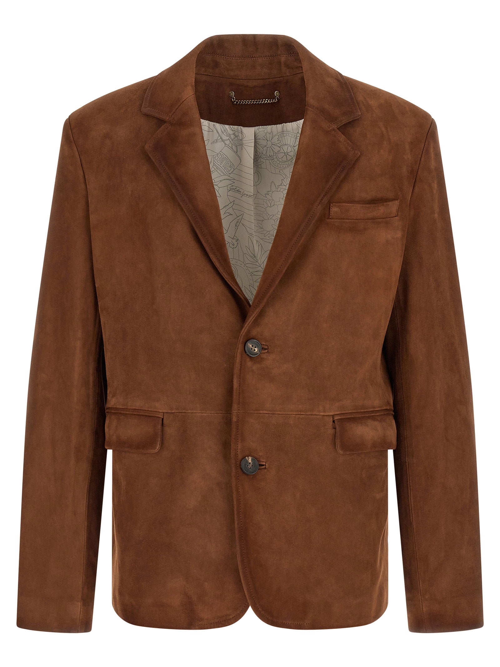 Golden Goose Waxed Suede Jacket — Brown