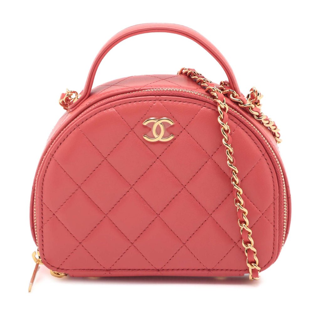 Quilted Lambskin Chic Riviera Top Handle Vanity Case