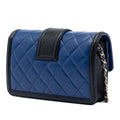 Bicolor Quilted Lambskin Elegant CC Flap Wallet on Chain