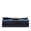 Bicolor Quilted Lambskin Elegant CC Flap Wallet on Chain
