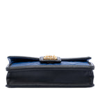 Bicolor Quilted Lambskin Elegant CC Flap Wallet on Chain