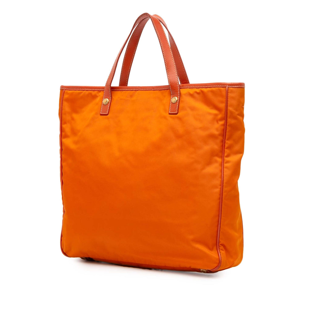 Saffiano Trimmed Tessuto Logo Oro Satchel