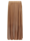 Fabiana Filippi Pleated Two-Tone Skirt — Taupe