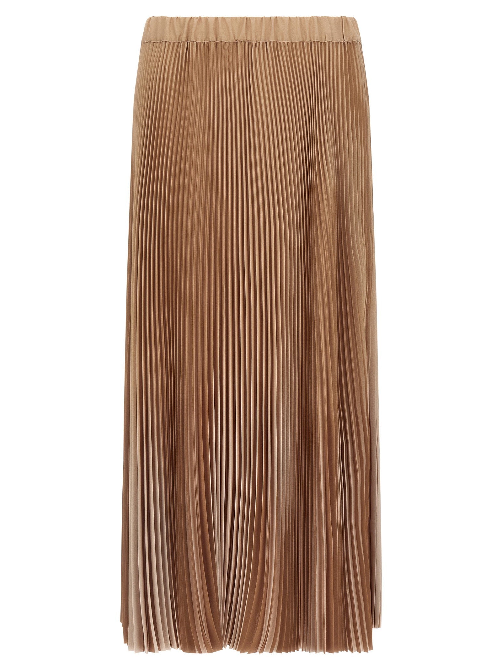 Fabiana Filippi Pleated Two-Tone Skirt — Taupe