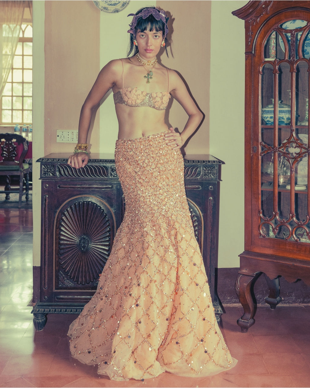 Sugar Siren Skirt Set By KYNAH, Luxury Indian Fashion & Bridal Wear