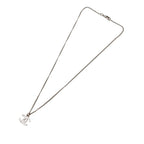 CC Silver Plated Rhinestone Pendant Necklace