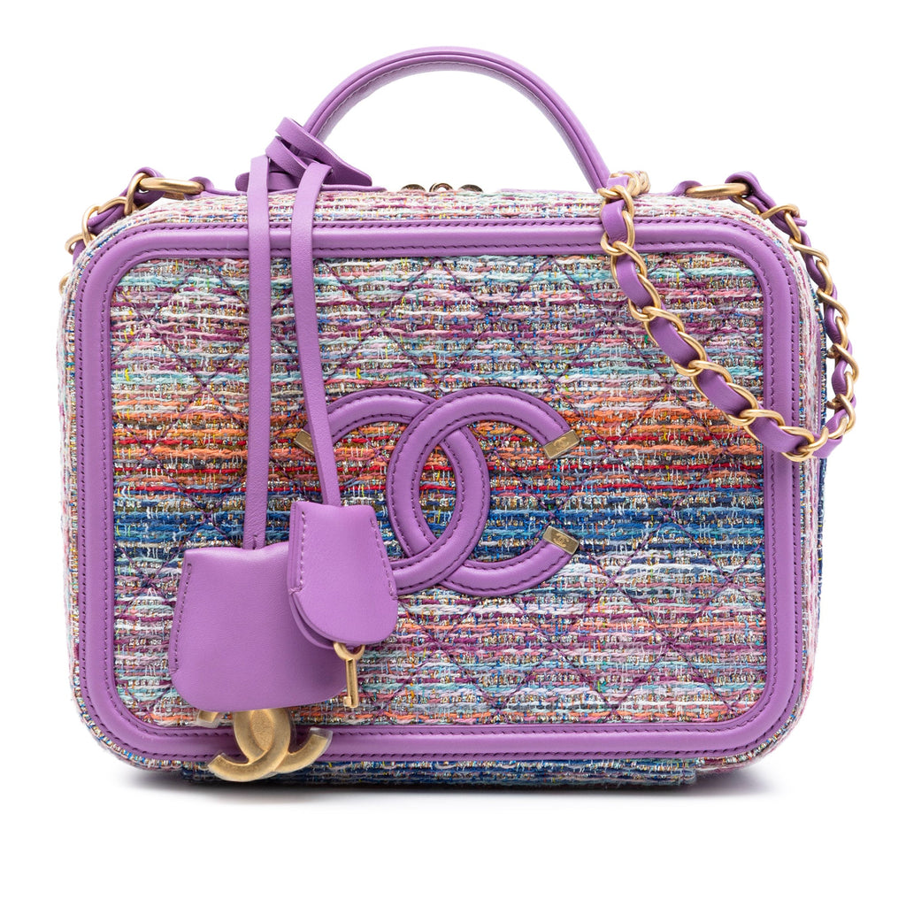 Small Tweed CC Filigree Vanity Case