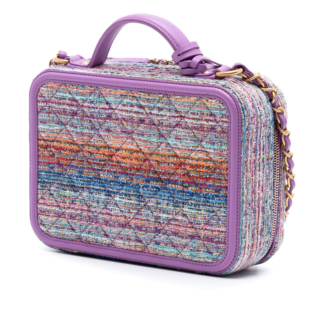 Small Tweed CC Filigree Vanity Case