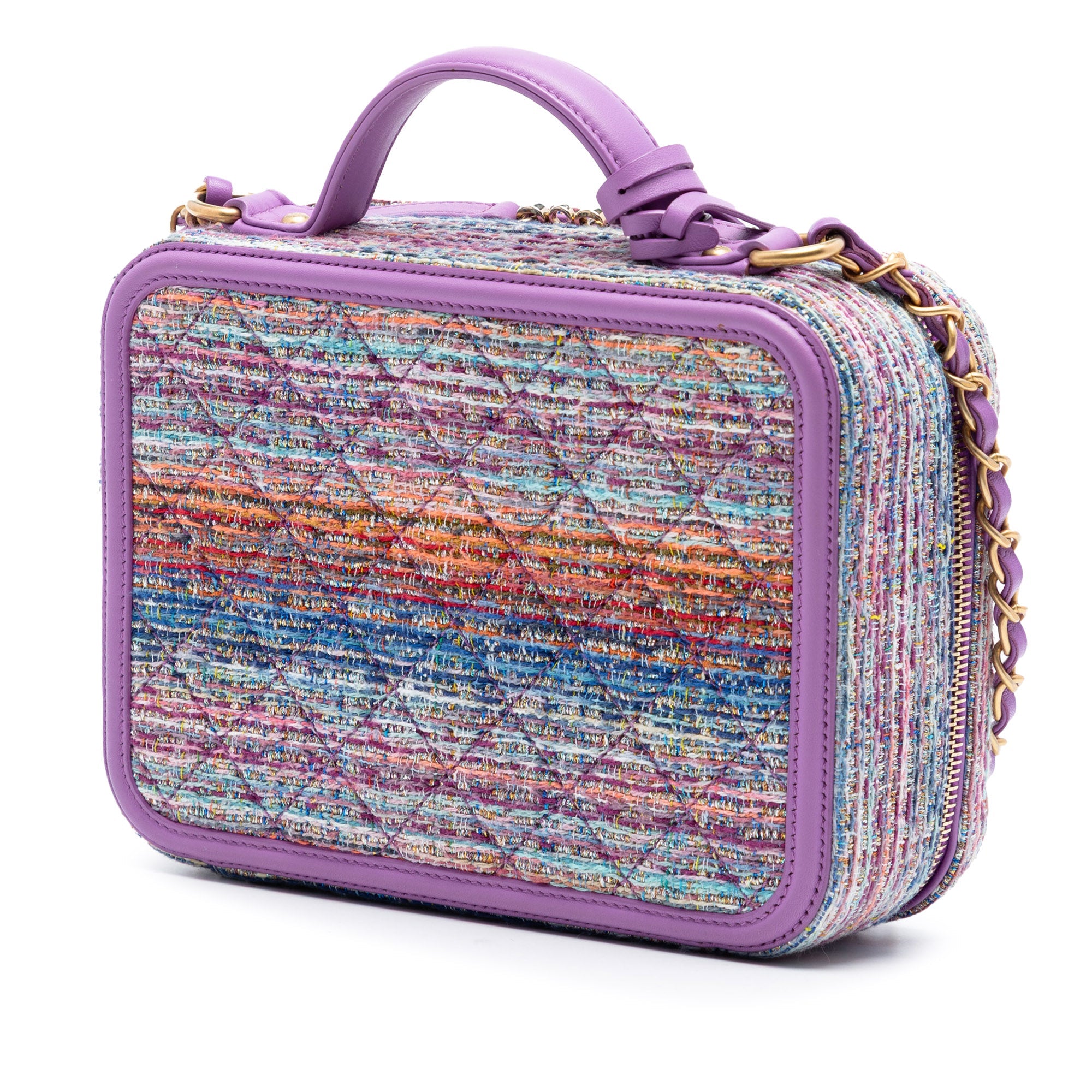 Small Tweed CC Filigree Vanity Case