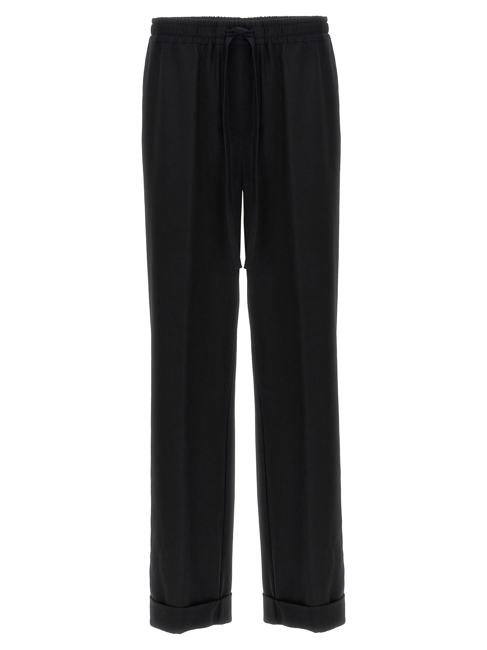 Dolce & Gabbana Contrast Piping Trousers — Black