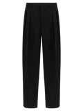 Dolce & Gabbana Satin-Stripe Wool Gabardine Trousers — Black
