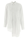 Comme Des Garcons Asymmetric Hem Shirt — White